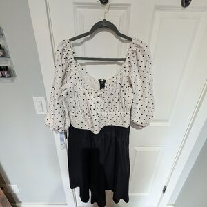 3x wounded bird polka dot dress perfect for dye project